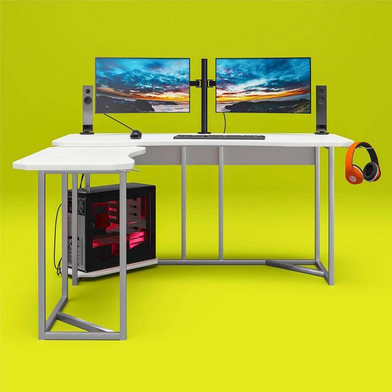 Quest Gaming L-Desk with CPU Stand