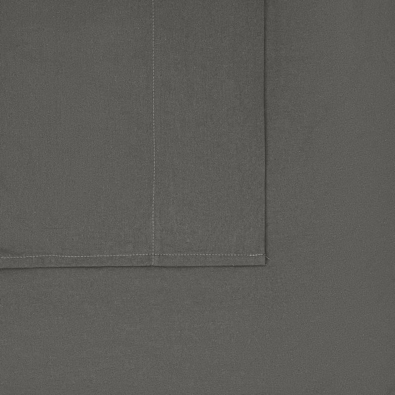 Brooklyn Loom Twin XL 3pc Essential Cotton Sheet Set Gray