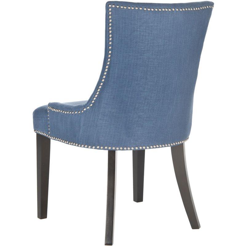 Lester 19" H Dining Chair With Nail Head Trim (Set of 2) - MCR4709 - Navy - Safavieh Couture