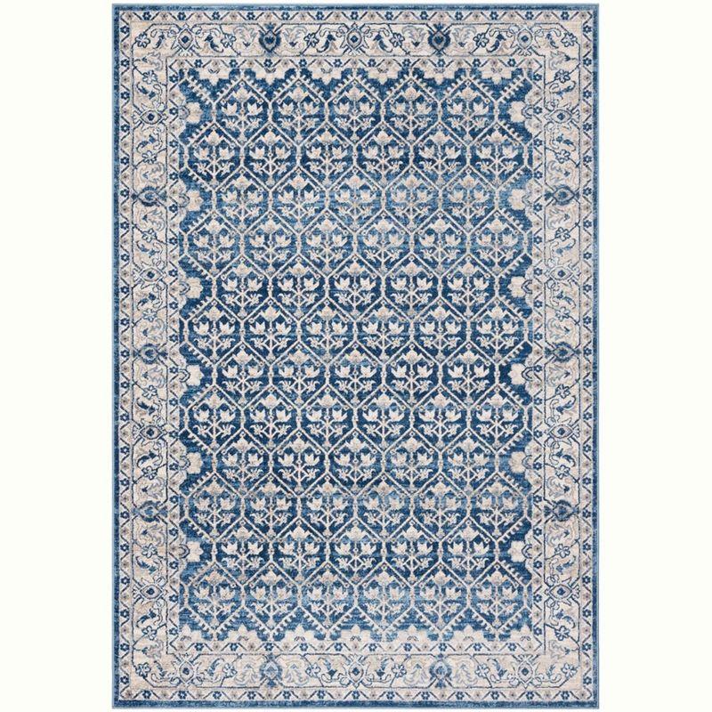 Brentwood BNT869 Power Loomed Area Rug - Navy/Light Grey - 6'x9' - Safavieh.