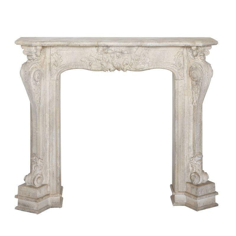 One Allium Way® Berthine Ornate Decorative Fireplace Mantel