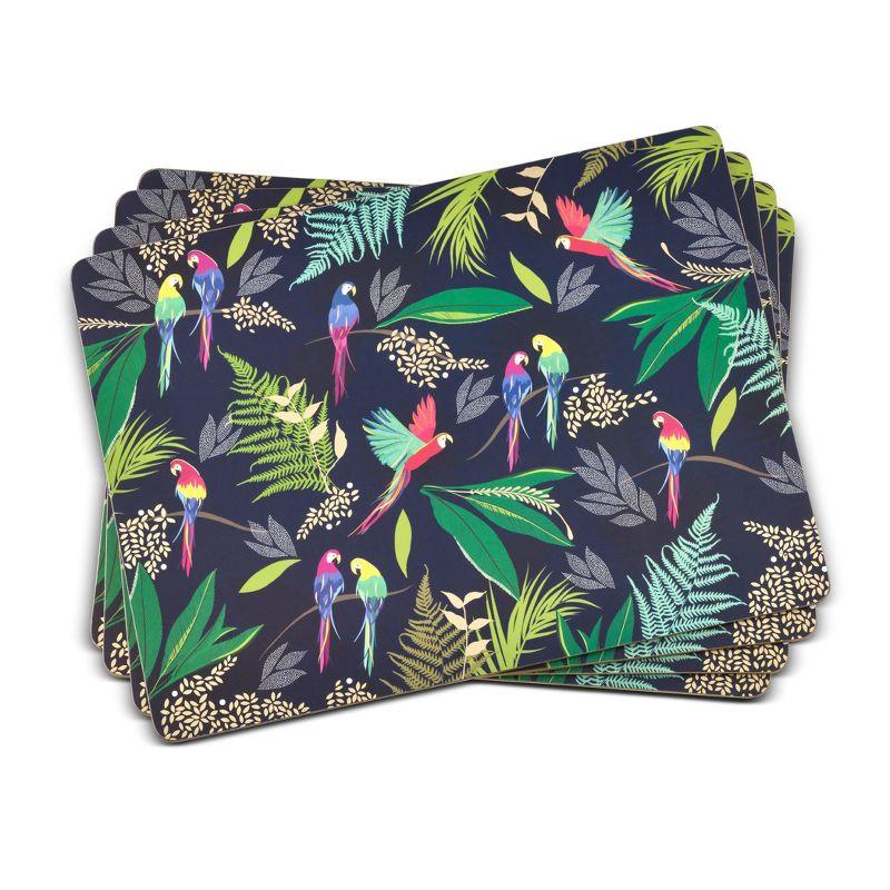 Sara Miller Parrot Print Cork-Backed Placemats Set of 4