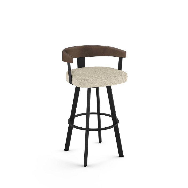 Amisco Lars Upholstered Barstool Cream/Black