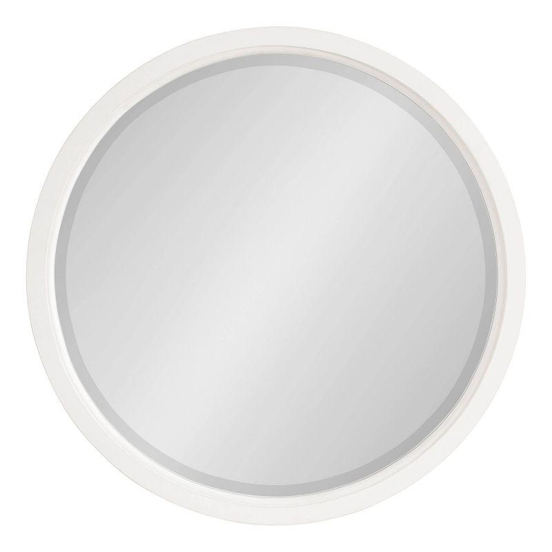 18&#34; x 18&#34; Hogan Round Framed Decorative Wall Mirror White - Kate &#38; Laurel All Things Decor