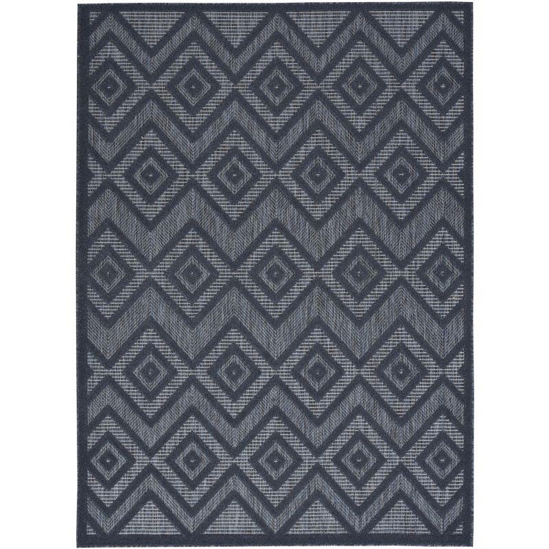 Nourison Versatile Solid Diamond Indoor Outdoor Flatweave Area Rug