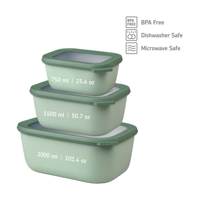MEPAL Cirqula Food Storage - Set of 3 Containers and 3 Lids