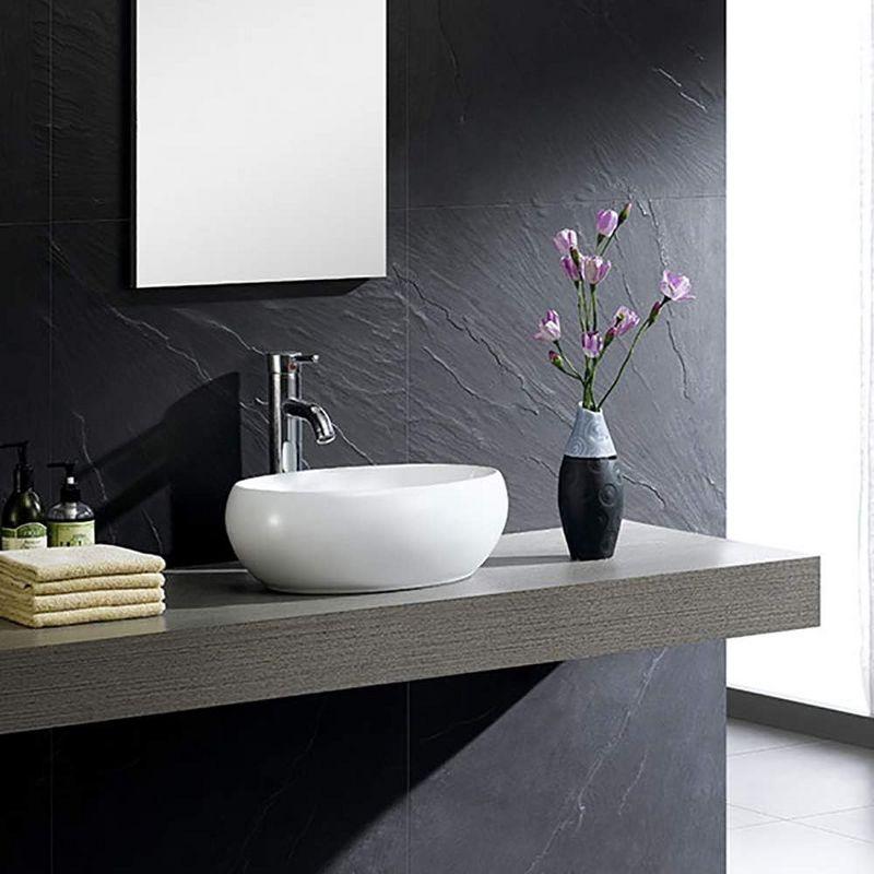 Fine Fixtures Vitreous China Vessel Bathroom Sink- Oval Shape