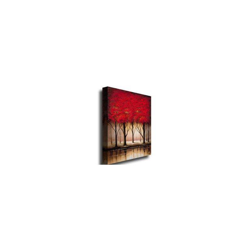 24" x 32" Serenade in Red by Rio - Trademark Fine Art: Modern Canvas Artwork, Vertical Landscape, Unframed