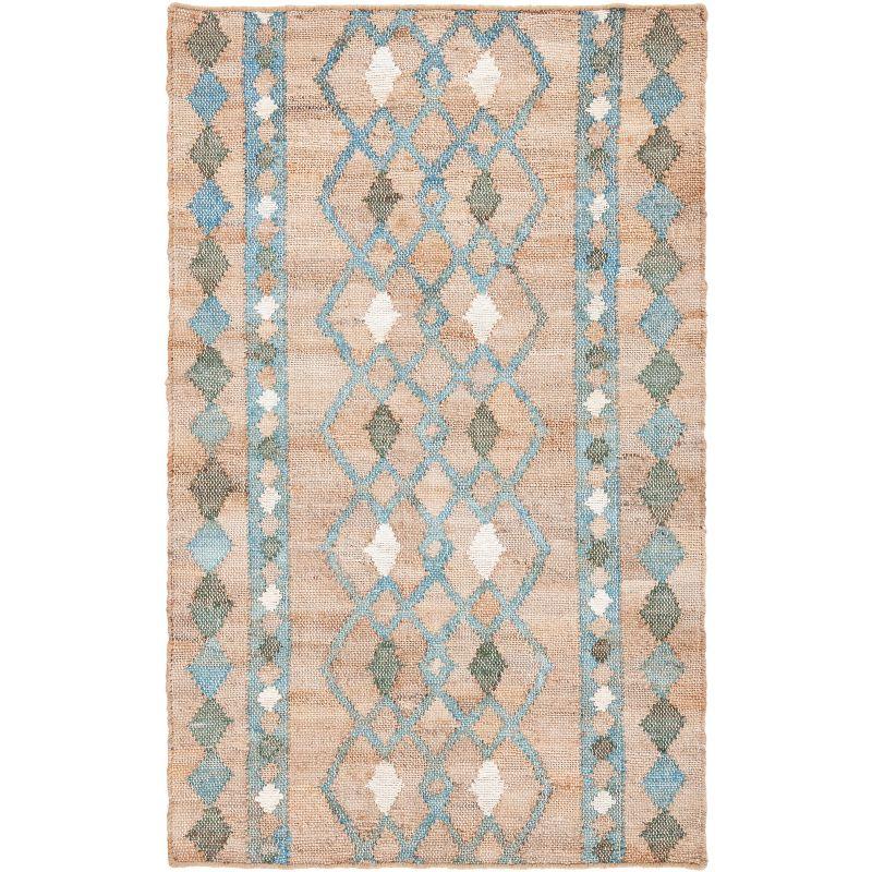 Kilim KLM759 Hand Woven Area Rug - Natural/Blue - 3'x5' - Safavieh.
