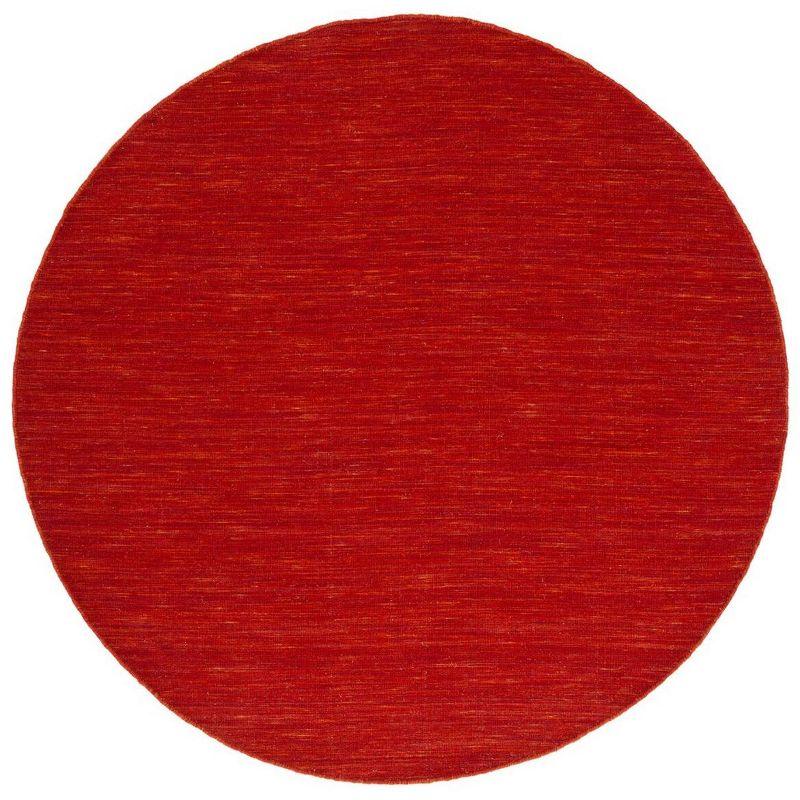 Kilim KLM850 Hand Loomed Area Rug - Red/Rust - 6' Round - Safavieh