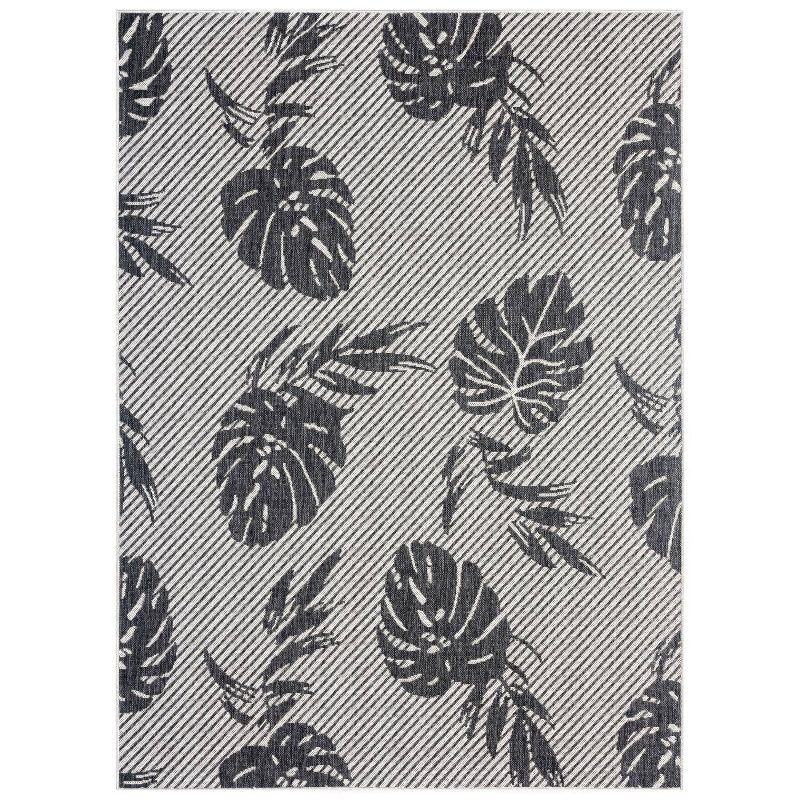 Tommy Bahama Palm Coastal Indoor/Outdoor Area Rug, Charcoal Gray