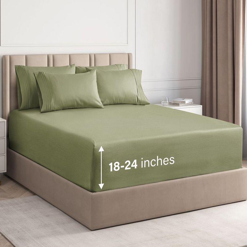 6 Piece Extra Deep Pocket Microfiber Sheet Set - CGK Linens