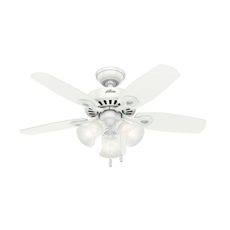 42" Snow White Low Profile Ceiling Fan with Light Kit