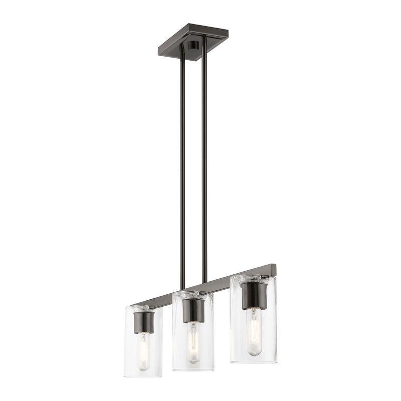 Livex Lighting Clarion 3 - Light Chandelier in  Black Chrome