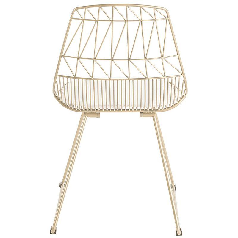 Adore Decor Vivi Boho Modern Eclectic Cafe Wire Metal Chair for Kitchen or Dining Room