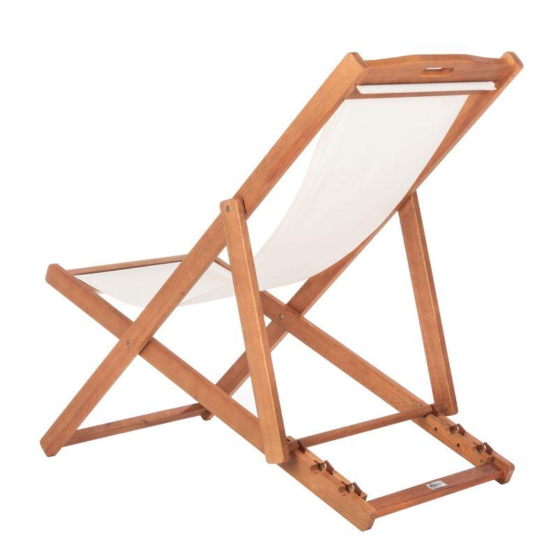 Contemporary Eucalyptus Wood Armless Side Chair in Natural Beige