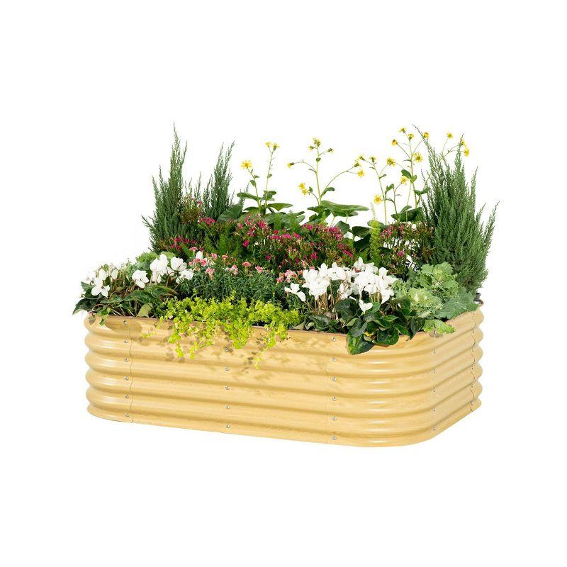 17" Tall 6 In 1 Modular Metal Outdoor Raised Garden Bed