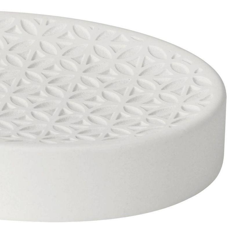 Felix Soap Dish White - Allure Home Creations: Ceramic Holder for Bathroom, Hand Wash Care