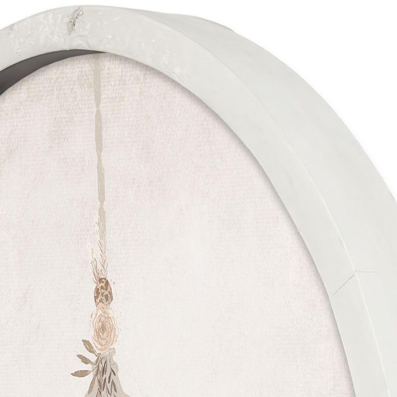 Creative Products Boho Chandelier 20 x 20 Round White Framed Print