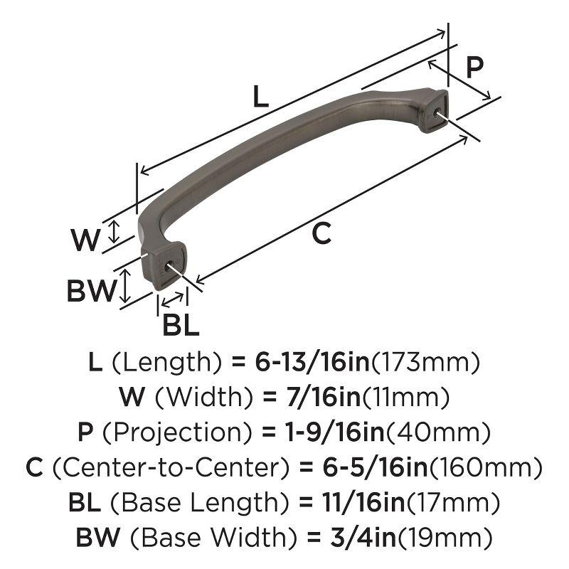 Polished Bronze 6-5/16" Industrial Cabinet Bar Pull