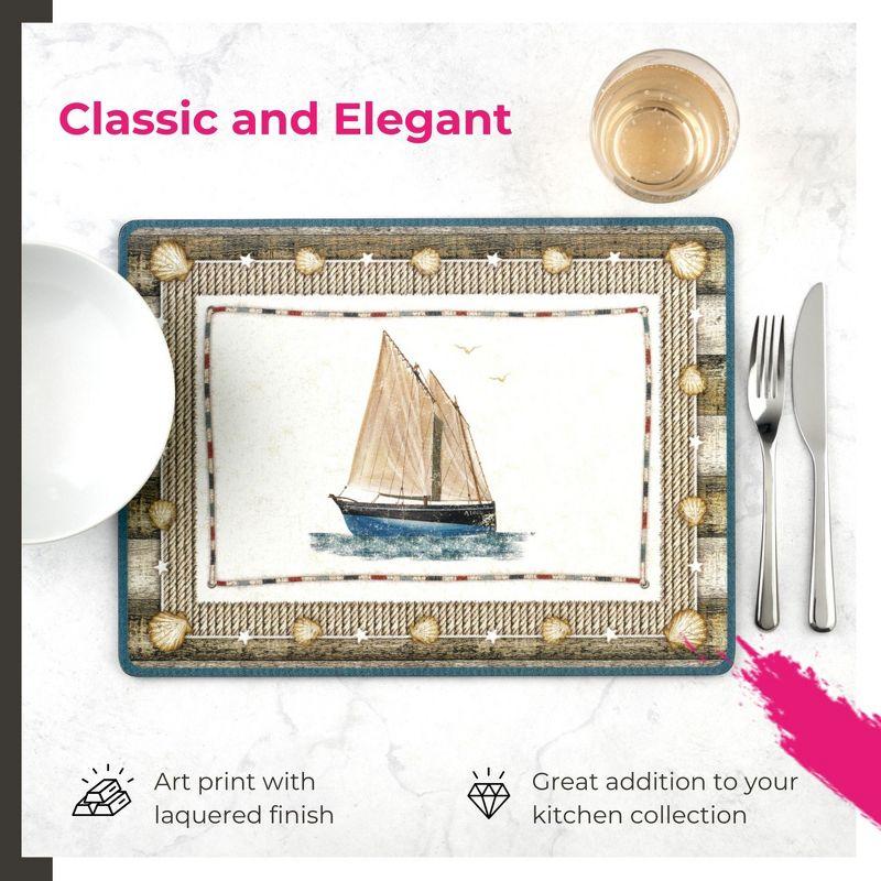 Pimpernel Coastal Breeze Placemats Set of 4 - 15.7 x 11.7 Inch