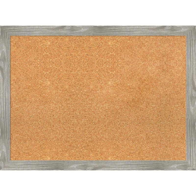 Dove Greywash Rustic Wood Framed Corkboard, 28x20