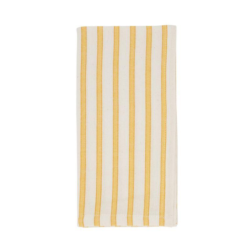 Saro Lifestyle Cotton Striped Napkins, Yellow, (Set of 4 pcs)