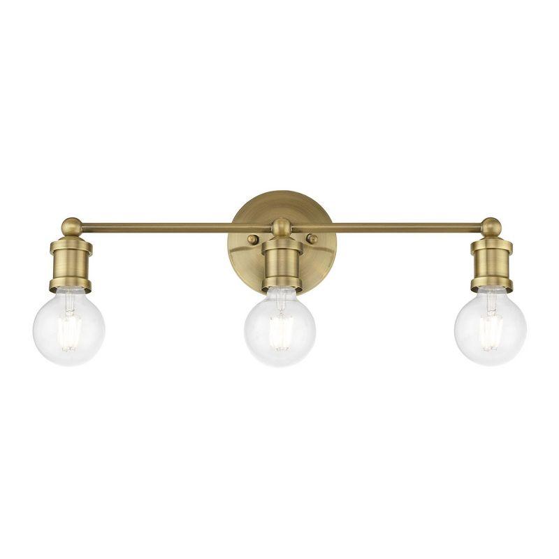 Livex Lighting Lansdale 3 - Light Vanity in  Antique Brass