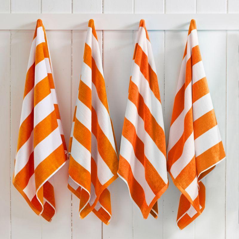FreshFolds 100% Cotton Absorbent & Quick-Dry Cabana Beach Towels