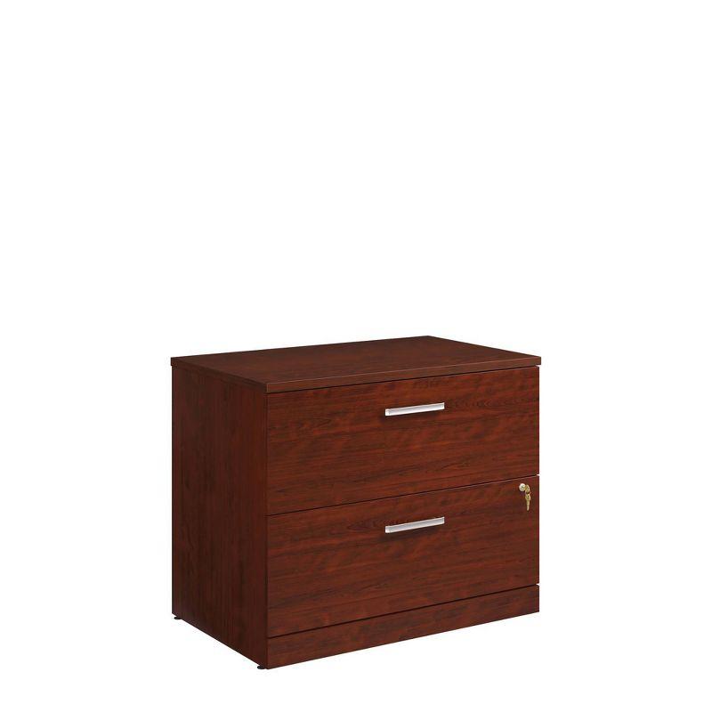 Classic Cherry 2-Drawer Lockable Lateral Filing Cabinet