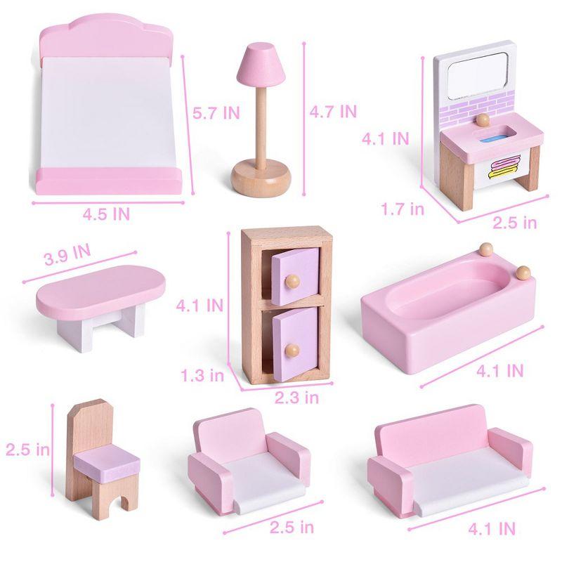 Fun Little Toys 22 PCS Dollhouse with Furniture