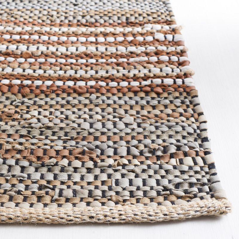 Vintage Leather VTL204 Hand Woven Area Rug - Beige/Natural - 6'x6' - Safavieh.