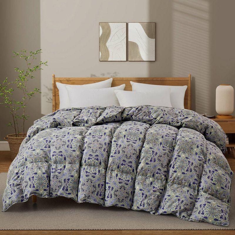 Lark Manor™ All Season Paisley Floral Printed Vintage Goose Feather Down Comforter
