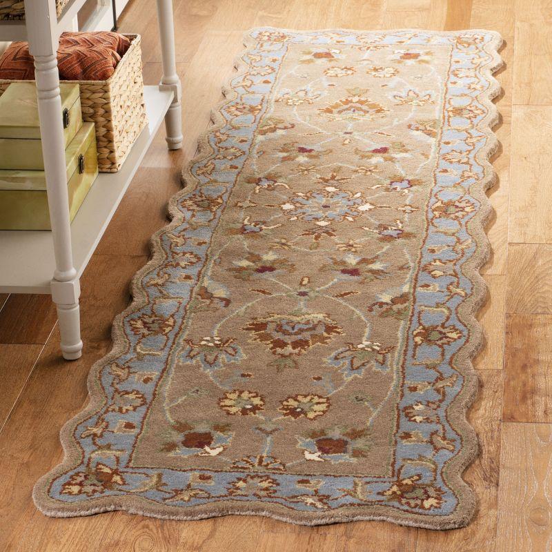 Heritage HG821 Handmade Accent Rug - 2'3"x4' - Beige/Blue - Safavieh