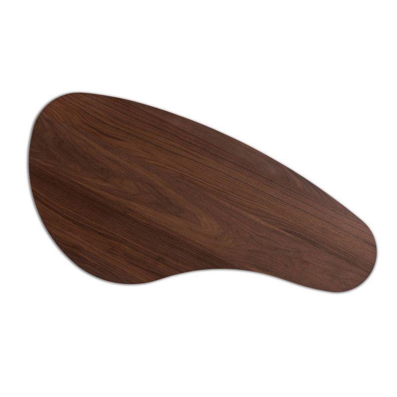 Scarlette Coffee Table Walnut - Baxton Studio: Mid-Century Modern, Rubberwood, Irregular Shape