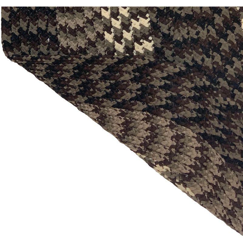 48" x 72" Alpine Collection Chocolate Stripe Reversible Indoor Area Utility Oval Rug - Better Trends