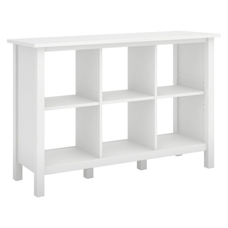 Broadview Pure White 6-Cube Wooden Adjustable Bookcase