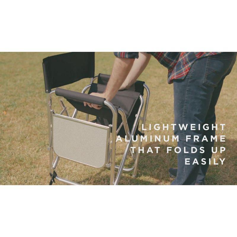 Picnic Time Sports Outdoor Portable Camp Chair with Side Table