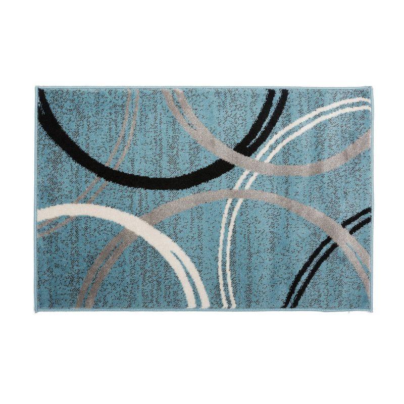 World Rug Gallery Contemporary Abstract Circles Design Area Rug