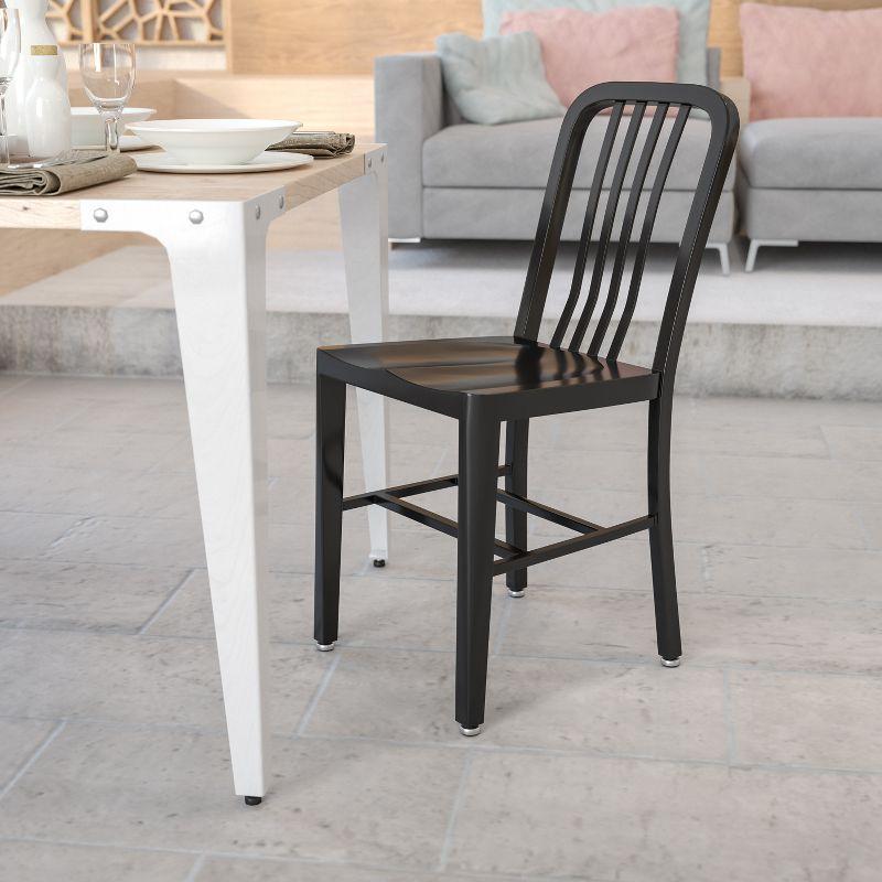 Flash Furniture Commercial Grade Metal Indoor-Outdoor Chair