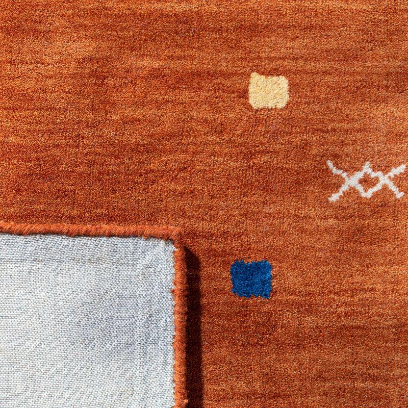Himalaya HIM563 Handmade Area Rug - 6'x6' - Rust - Safavieh