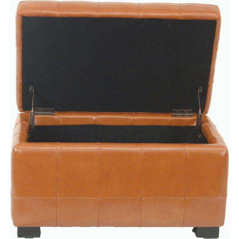 Manhattan Small Storage Ottoman - HUD4201 - Saddle - Safavieh Couture