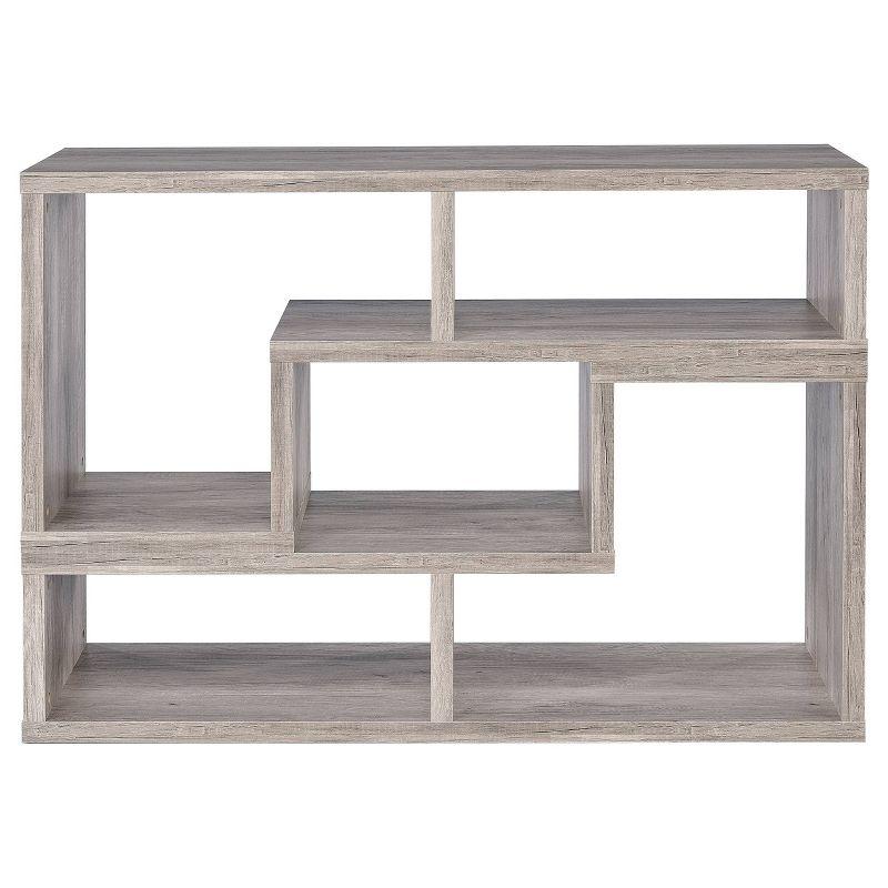 22" Velma Modular Bookcase & TV Stand: Stackable, Horizontal, Gray Driftwood - Coaster