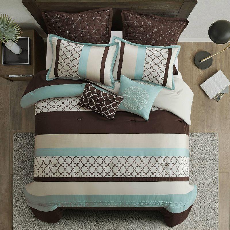 Nanshing America, Inc Avalon Microfiber Modern & Contemporary 8 Piece Comforter Set