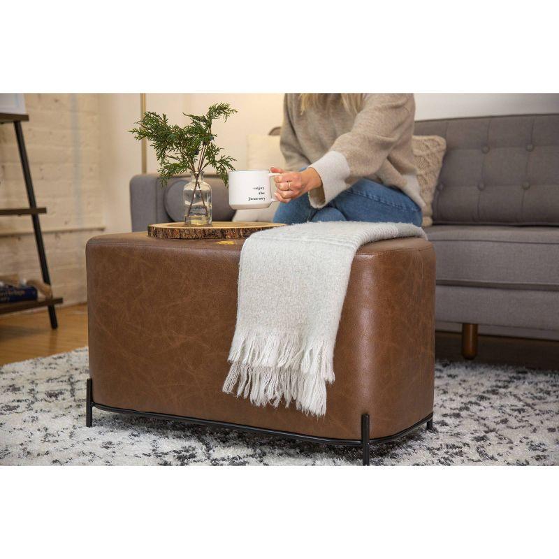 Degen Faux Leather Upholstered Bench