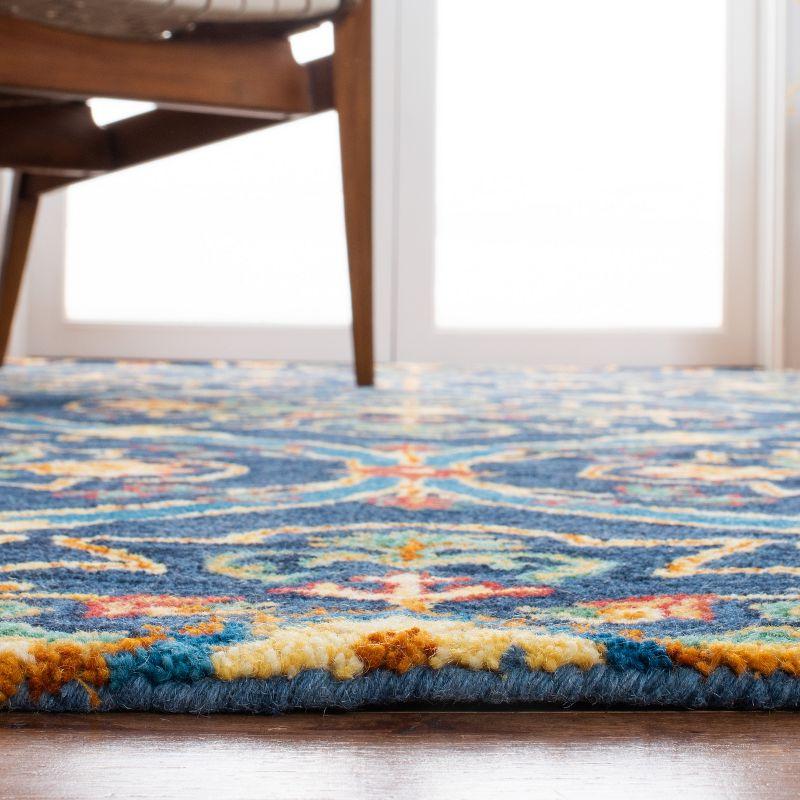 Heritage HG475 Hand Tufted Area Rug - Navy/Yellow - 3'x5' - Safavieh.