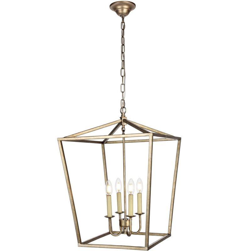 Elegant Lighting Maddox Collection Pendant D17 H24.25 Lt:4 Vintage silver Finish