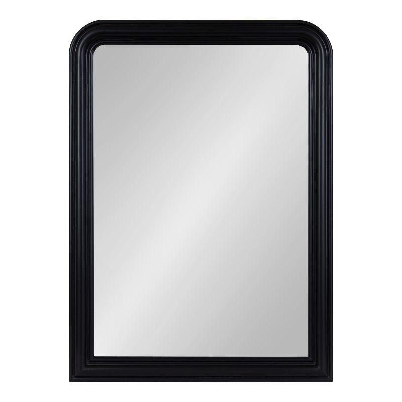 Elegant Arch Black Wooden 26x36 Bathroom Vanity Mirror