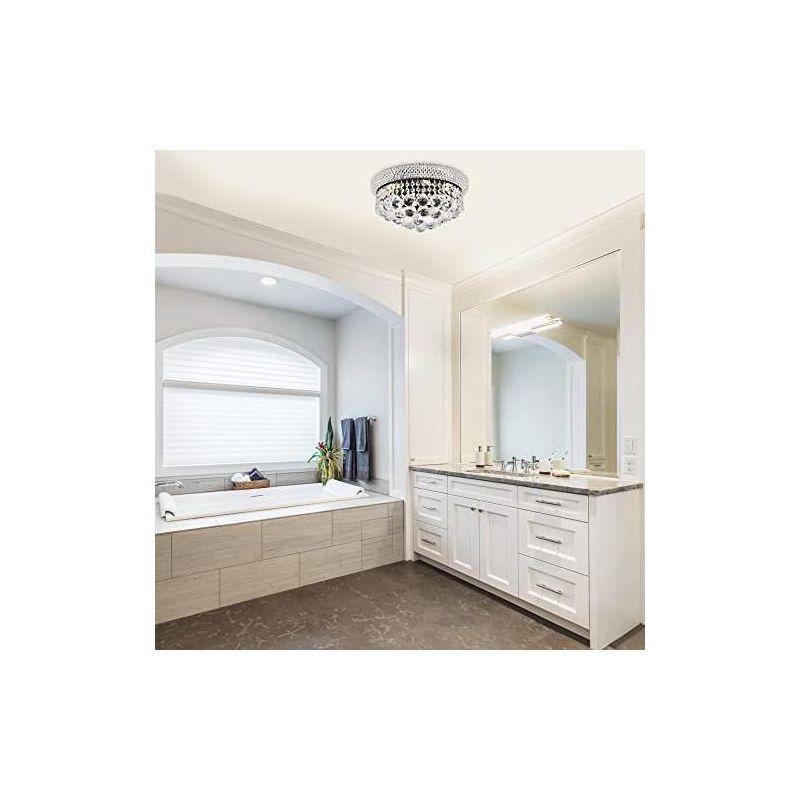 Elegant Lighting Primo 6 light Chrome Flush Mount Clear Royal Cut Crystal