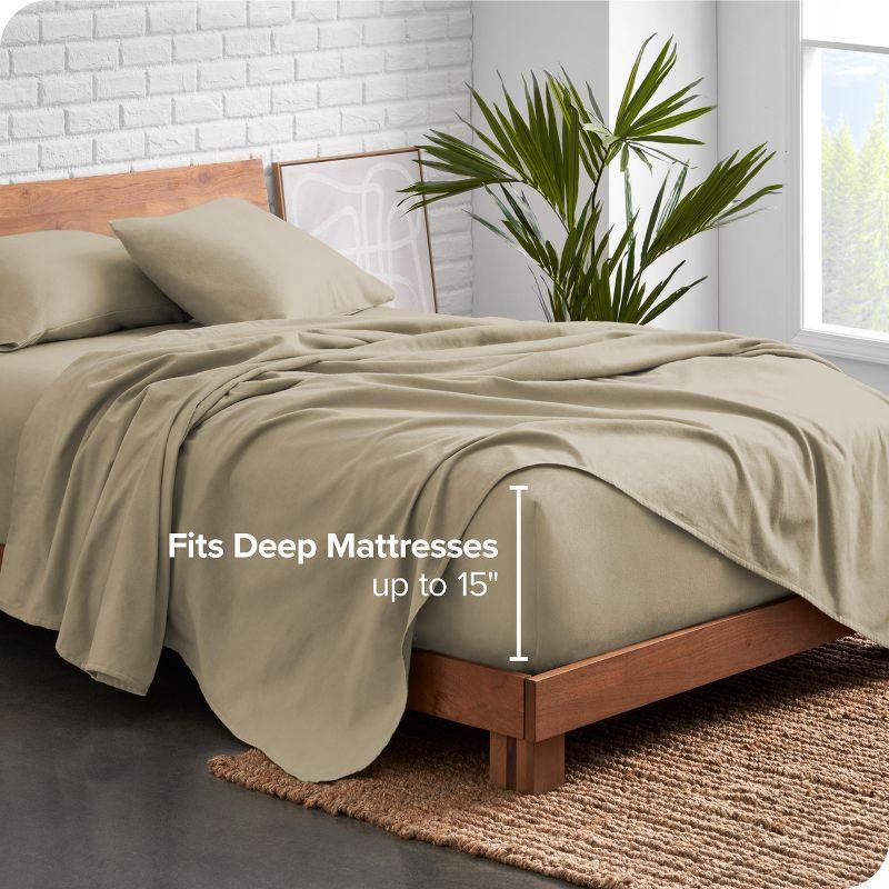 Bare Home Organic 100% Cotton Flannel Sheet Set